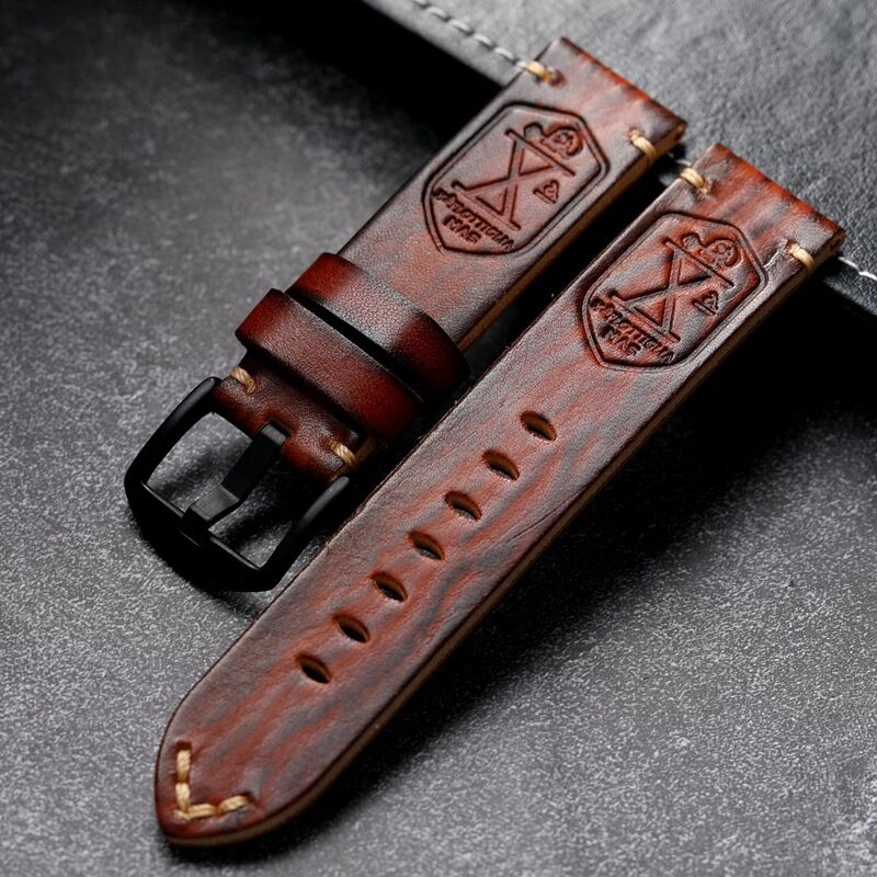 Genuine Leather Watch Bands Personality Wood Grain Strap for Watch Fashion Style Vintage Bracelet Leather Bands