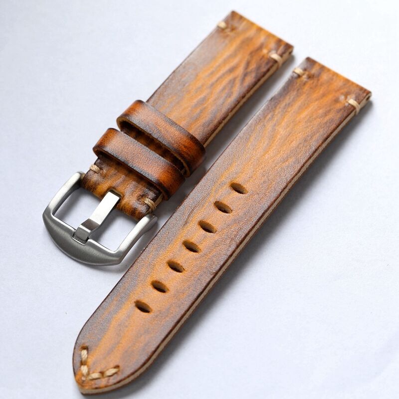 Genuine Leather Watch Bands Personality Wood Grain Strap for Watch Fashion Style Vintage Bracelet Leather Bands