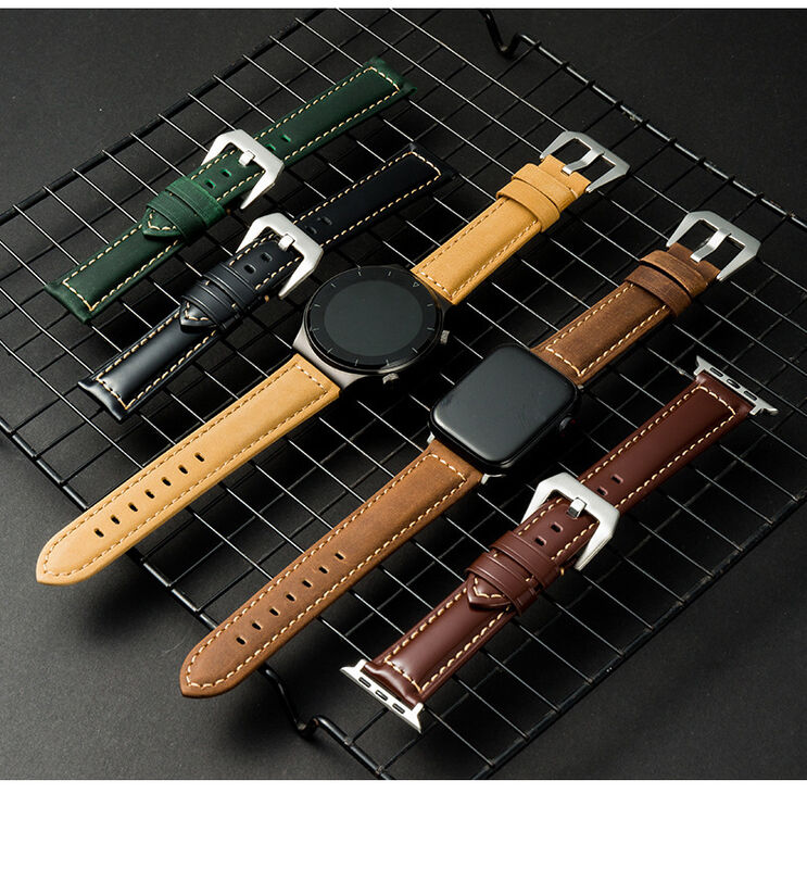 Waterproof Strap Top Grain Quick Release Genuine Leather Bands  Watch Straps Band for Men Women 18mm 20mm 21mm 22mm 23mm 24mm