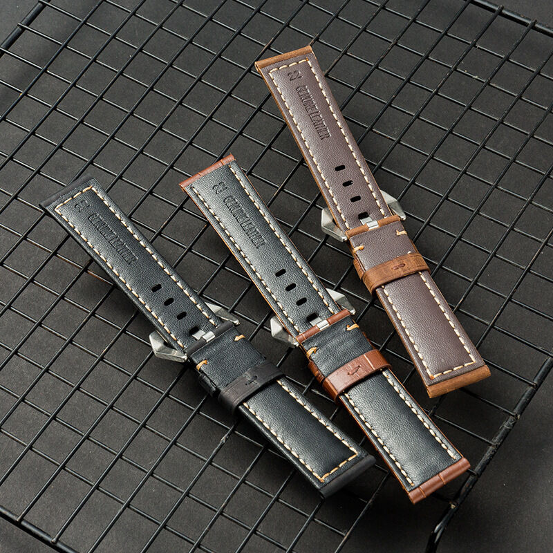 Waterproof Strap Top Grain Quick Release Genuine Leather Bands  Watch Straps Band for Men Women 18mm 20mm 21mm 22mm 23mm 24mm