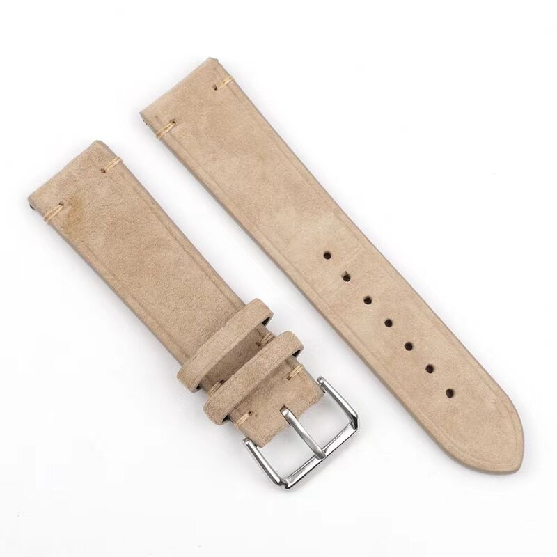 Retro Suede Genuine Cow Leather Watch Band Strap 20/22/24MM Men and Woman Soft Watch Strap