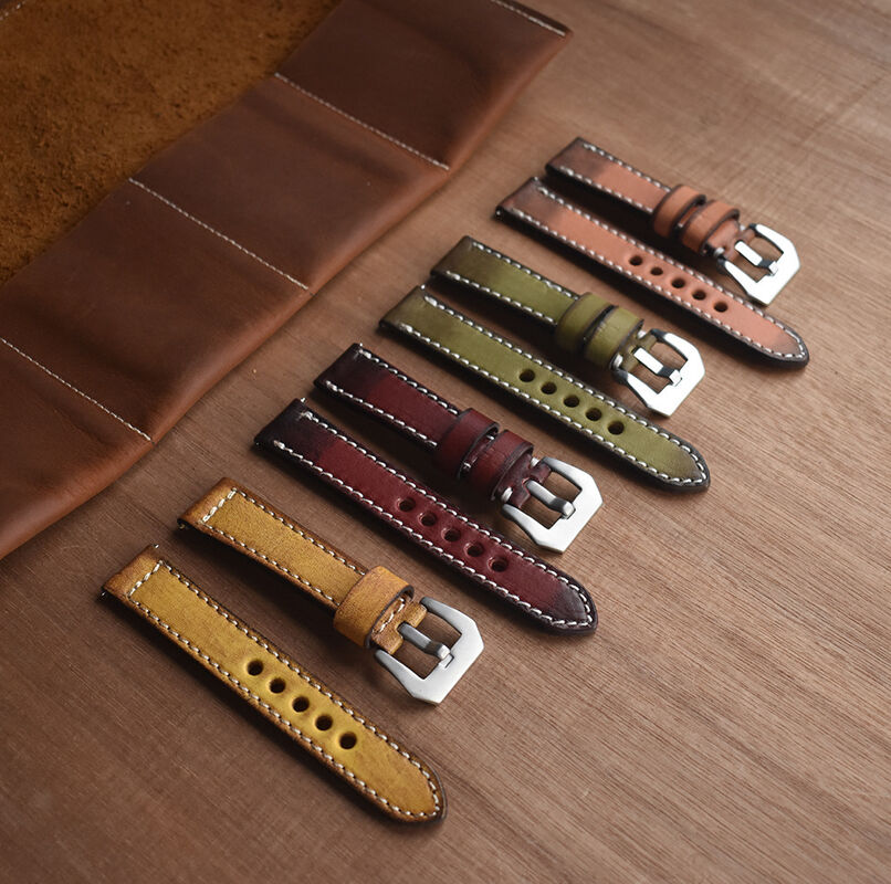 Handmade Vintage Genuine Leather Watch Strap Fashions Men Woman Watch Band 18/20/22/24mm