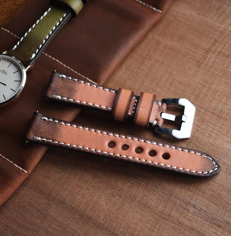Handmade Vintage Genuine Leather Watch Strap Fashions Men Woman Watch Band 18/20/22/24mm
