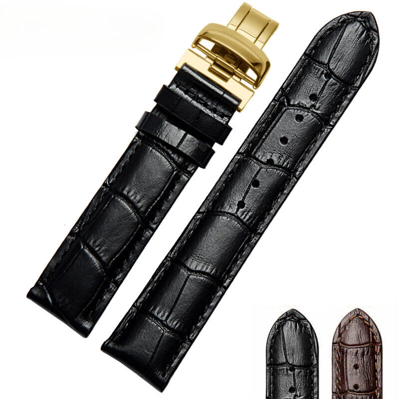 18mm 19mm 22mm Watchband for 1853 T41 PRC200  Leather Watch Band Black Brown  20mm Watch Straps Band Reel Bracelet