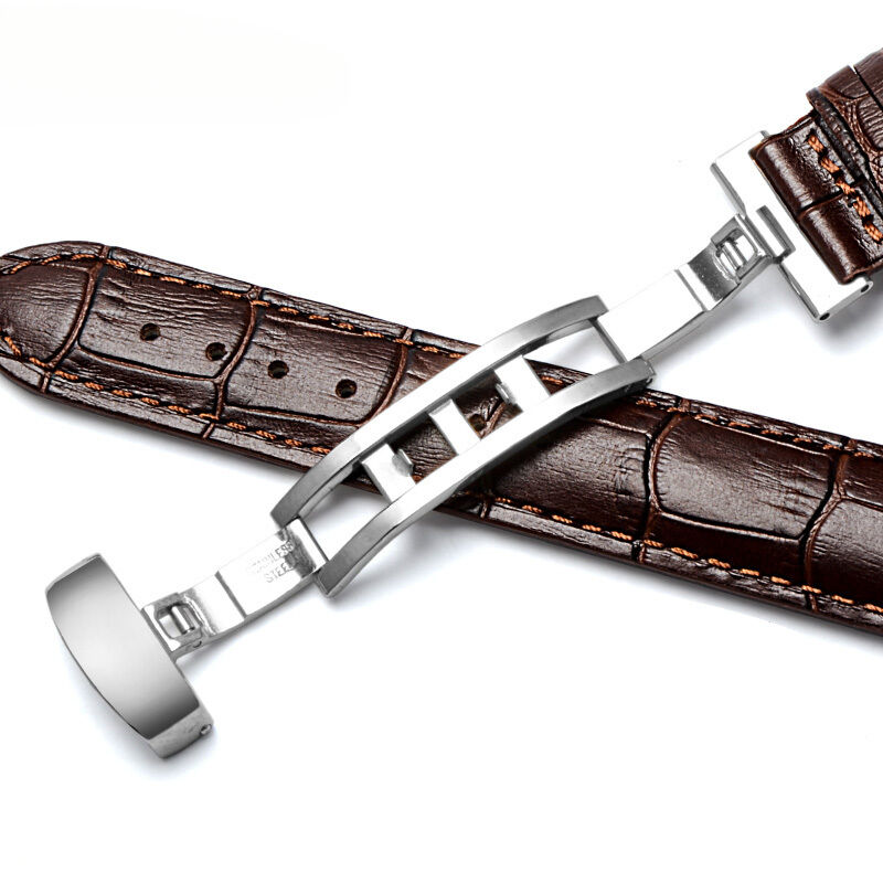 18mm 19mm 22mm Watchband for 1853 T41 PRC200  Leather Watch Band Black Brown  20mm Watch Straps Band Reel Bracelet