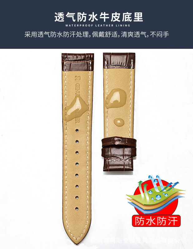Colorful Wide Strap Vintage Tanned Leather Luxury Wrist Watch Band Leather Watch Strap
