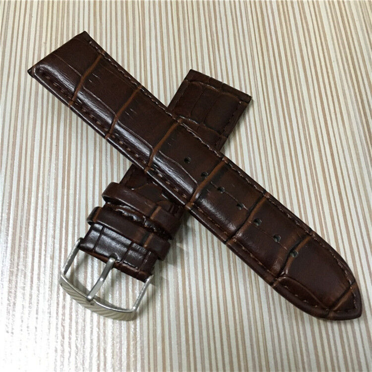 12/14/16/18/20/22/24mm Watchbands Pu Leather Bamboo Grain Wrist Watch Straps for Watch Accessories