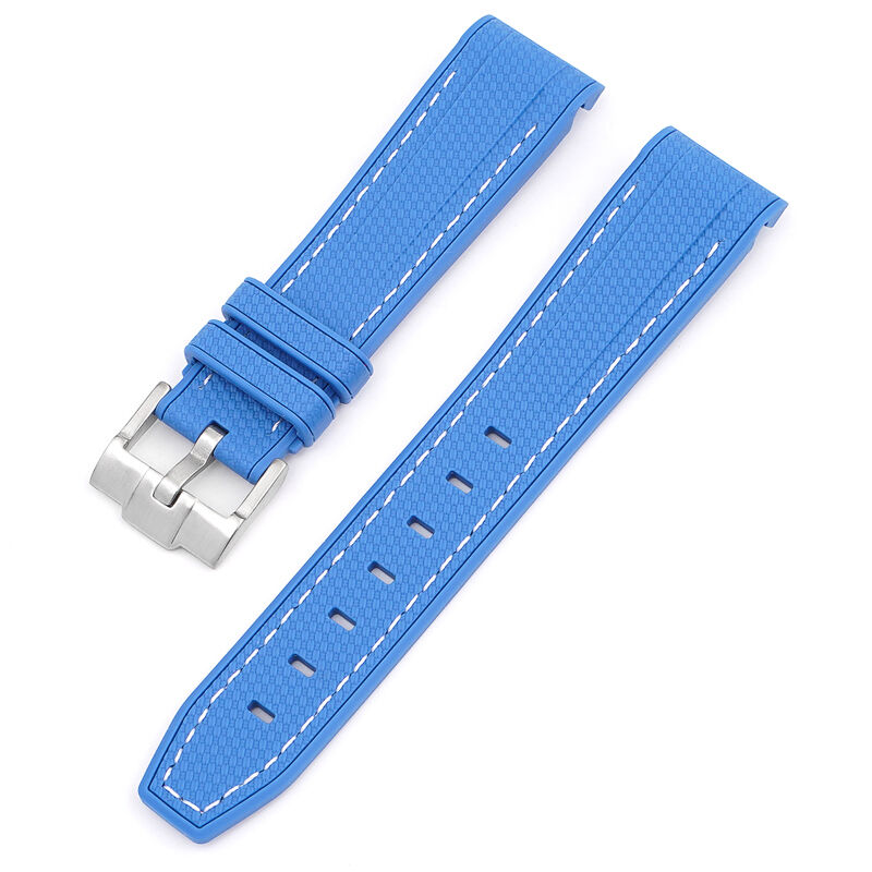 Luxury Waterproof Pattern Printed Sport 20mm Liquid Rubber Curved End Watch Bands Strap for MoonSwatch