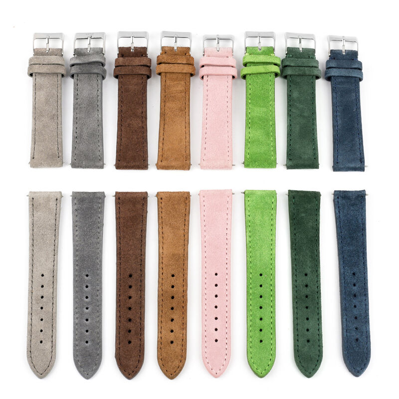 Suede Watch Strap Vintage Leather Watch Band for Men & Women