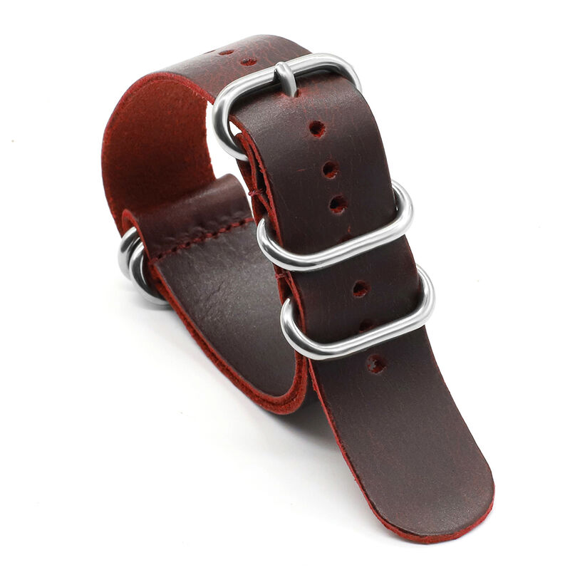Genuine Leather Making Watchband Ring Buckle Men Replacement Bracelet Band Watch Accessories 18mm 20mm 22mm 24mm