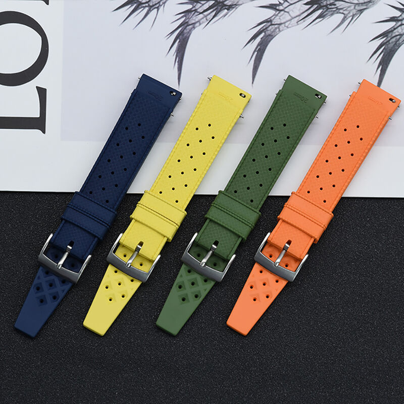 Quick Release Fluorine Tropical Wrist Bracelet Watch Strap Diver Watch Strap FKM Rubber Watch Strap