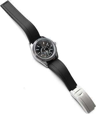 Rlx FKM Rubber Watch Strap for Role 20mm 21mm 22mm  Wristband Curved End Waterproof Silicone Watches Band Bracelet