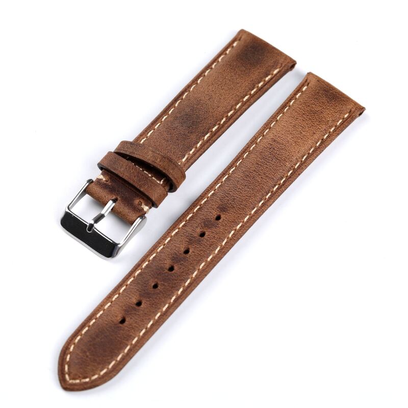 Vintage Frosted Custom Handmade Leather Watch Strap Leather Watch Bands Genuine Watch Straps for Men Women