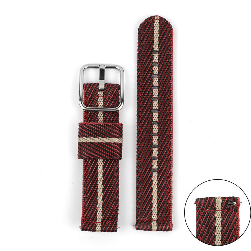 20mm 22mm Two Piece High Density Nylon Watch Straps with Quick Release Bars Men Replacement Bracelet Watch Accessories