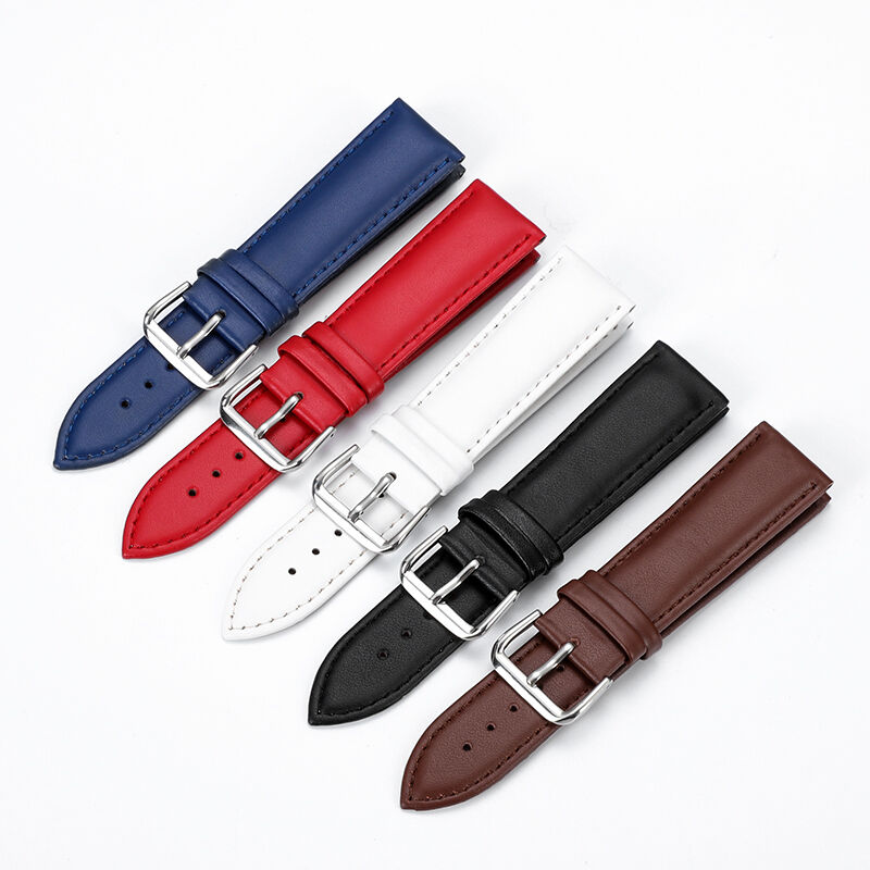 Retro Two Layer Genuine Leather Watch Band Strap Skin-Friendly 20mm 22mm for Samsung Huawei Quick Release Replacement Wristband