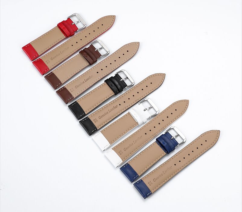 Retro Two Layer Genuine Leather Watch Band Strap Skin-Friendly 20mm 22mm for Samsung Huawei Quick Release Replacement Wristband