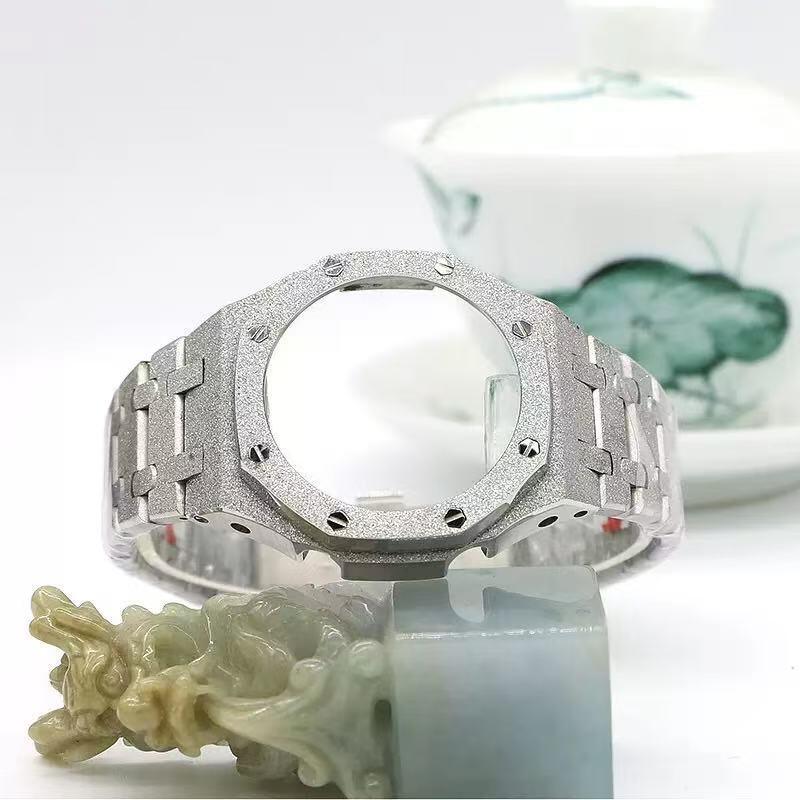 Fashion Gshock Ga2100 Kits Rubber Strap Metal Bezel Parts Accessories Watch Mod Kit Stainless Steel Case for Ga2110 G Shock