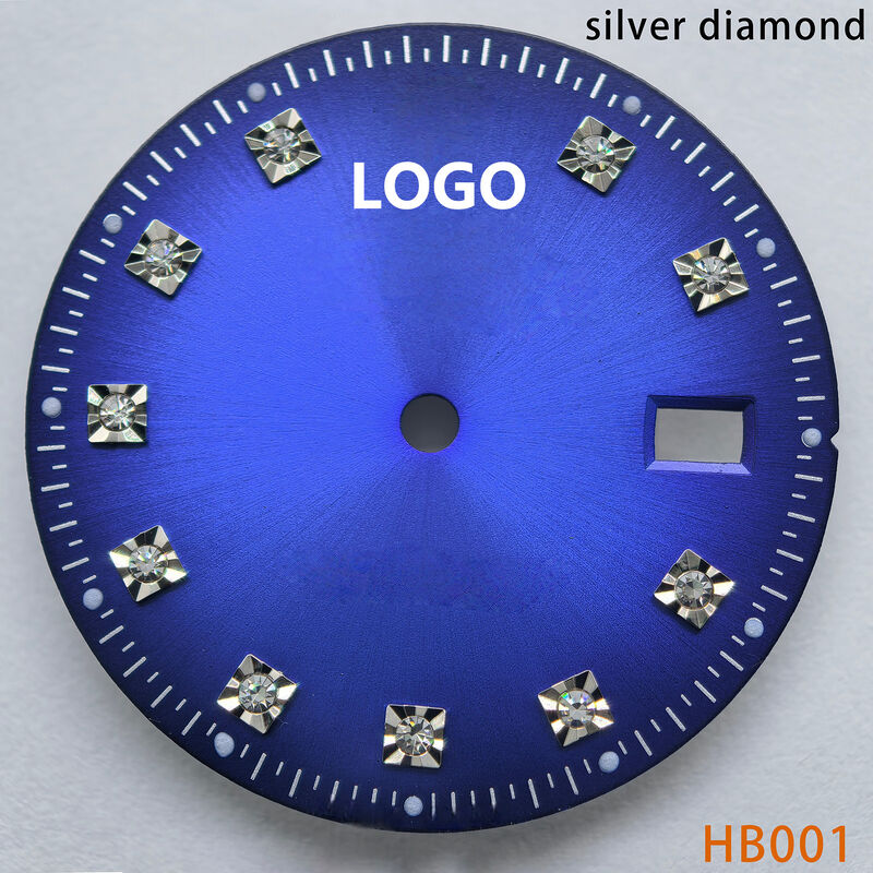 27.8mm Watch Dial With Silver Diamond for 36mm Watch 16234 16014 Fit for 3135 Movement, Afterrmarket Watch Repair Parts.