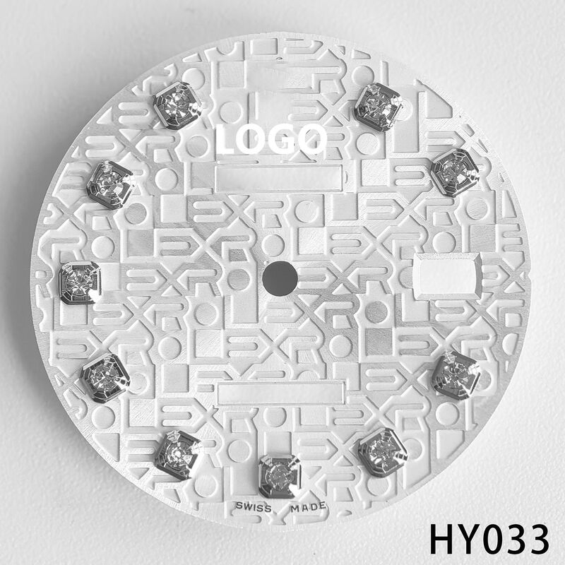 27.8mm Watch Dial With Silver Diamond for 36mm Watch 16234 16014 Fit for 3135 Movement, Afterrmarket Watch Repair Parts.