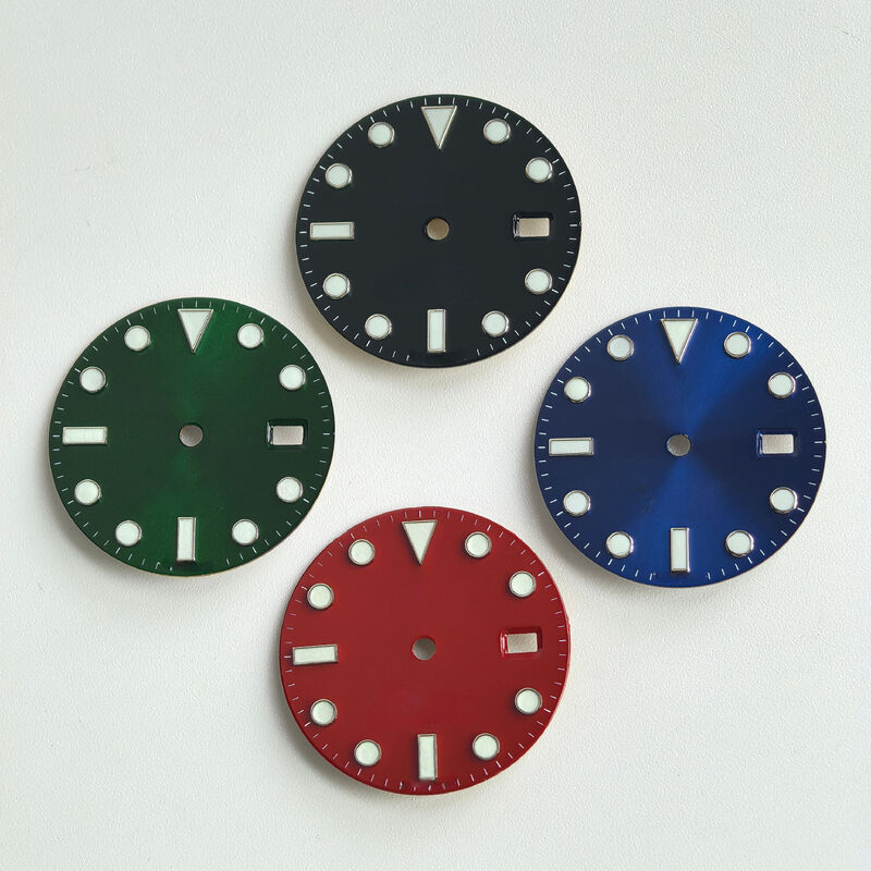 Fit 3135 Movement Watch Parts SUB Blue Black Green Dial 27.3MM Super Luminous. Aftermarket Watch Parts Replacements