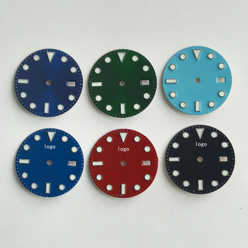 Fit 3135 Movement Watch Parts SUB Blue Black Green Dial 27.3MM Super Luminous. Aftermarket Watch Parts Replacements