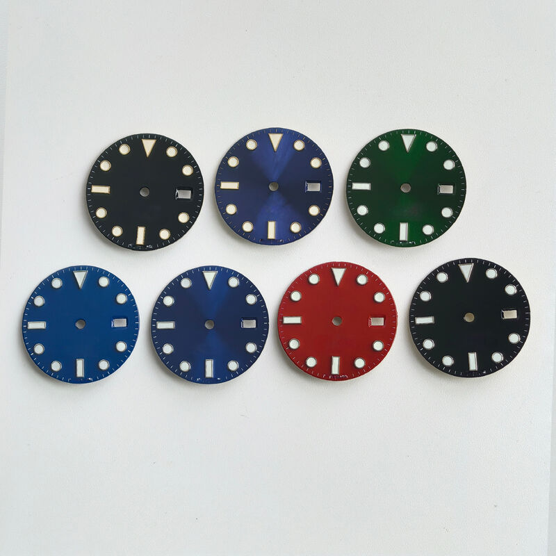 Fit 3135 Movement Watch Parts SUB Blue Black Green Dial 27.3MM Super Luminous. Aftermarket Watch Parts Replacements