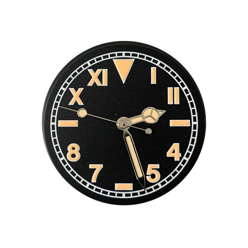 Retro 28.5mm Watch Dial + Watch Hands l Green Luminous Men's Watch Faces Parts for NH35/ NH36 Movement