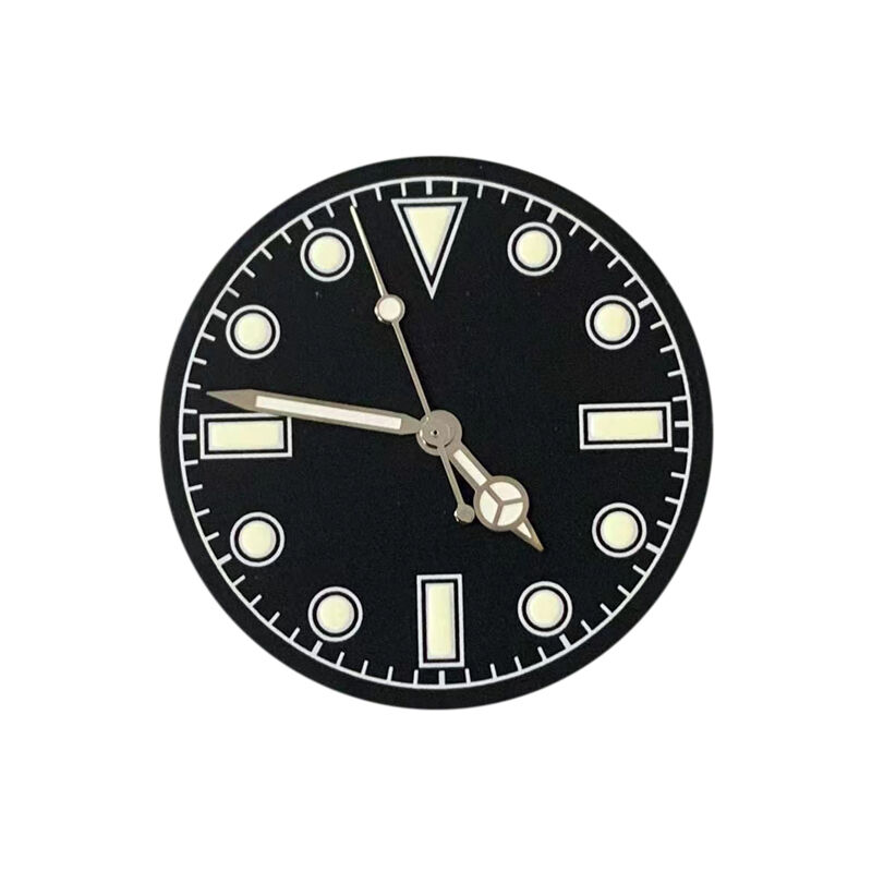 Retro 28.5mm Watch Dial + Watch Hands l Green Luminous Men's Watch Faces Parts for NH35/ NH36 Movement