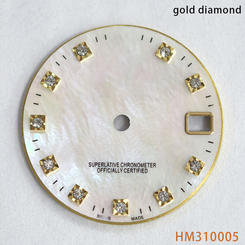 Watch Dial With Gold Diamond for 31mm Watch 278381 178381 278383 178383 Fit to 2135 Movement, Afterrmarket Watch Repair Parts.