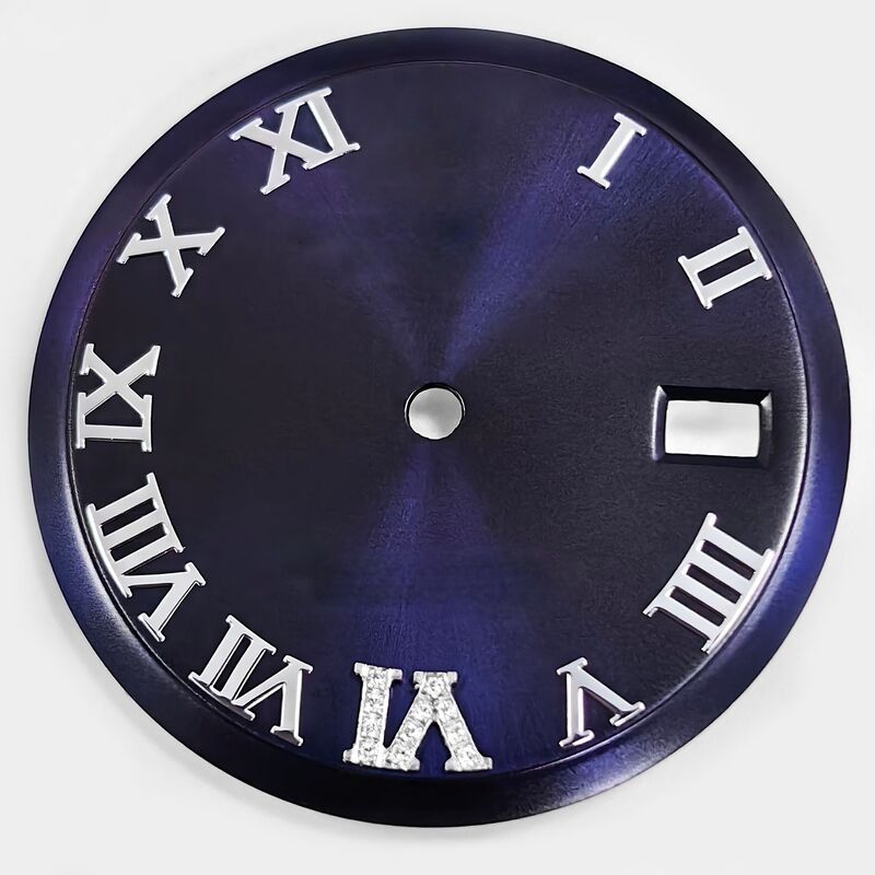 Watch Dial With Gold Diamond silver Roma for 36mm Watch 1601 Fit for 1570 1575 Movement, Afterrmarket Watch Repair Parts.