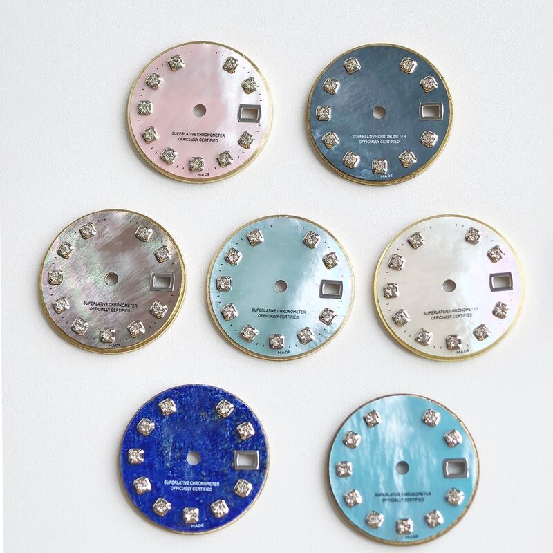 Watch Dial Silver Diamond for 26mm Watch 179174 Fit to 2135 Movement, Afterrmarket Watch Repair Parts.