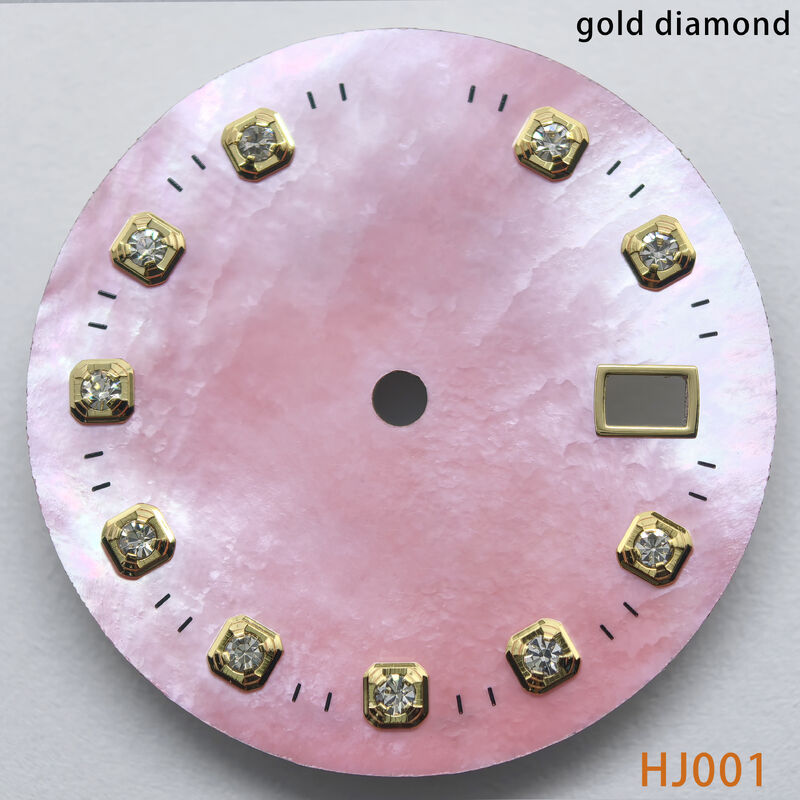 Watch Dial With Gold Diamond for 36mm Watch 16233 16013 Fit for 3135 Movement, Afterrmarket Watch Repair Parts.