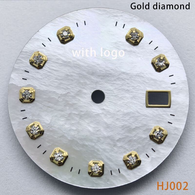 Watch Dial With Gold Diamond for 36mm Watch 16233 16013 Fit for 3135 Movement, Afterrmarket Watch Repair Parts.