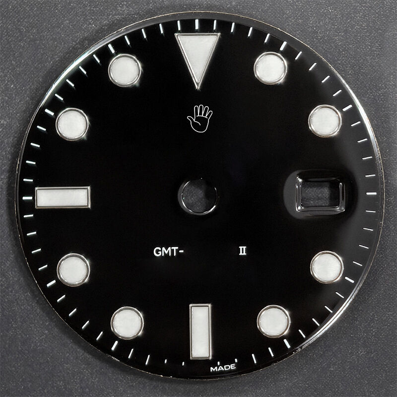 28mm Watch Parts Black Dial for DD3285 Movement 126710 Blue Luminous GMT 40mm Watch Aftermarket
