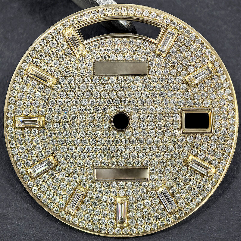 28.5mm Full Natal Diamond Watch Dial for 36DD Watch Fit for 3155 Movement, Afterrmarket Watch Repair Parts.