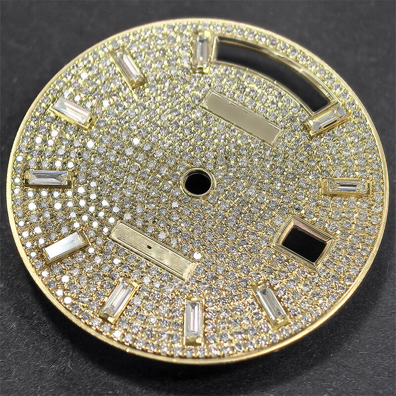 28.5mm Full Natal Diamond Watch Dial for 36DD Watch Fit for 3155 Movement, Afterrmarket Watch Repair Parts.
