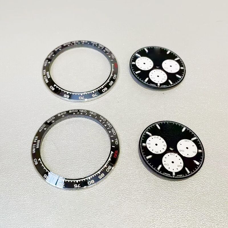 Top Watch Dial for Panda Day-tona 126500, Fit Dangdong 4130 4801 Movement, Aftermarket Watch Replacement