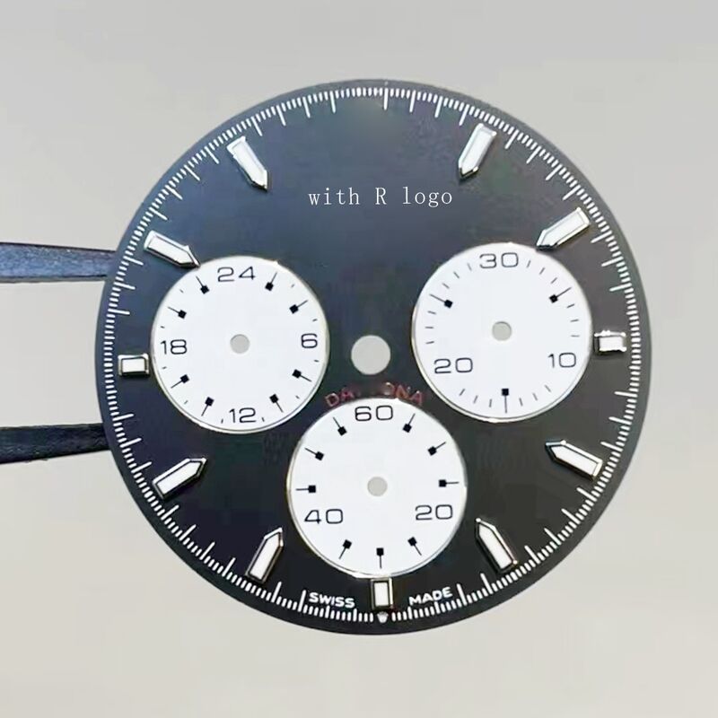 Top Watch Dial for Panda Day-tona 126500, Fit Dangdong 4130 4801 Movement, Aftermarket Watch Replacement