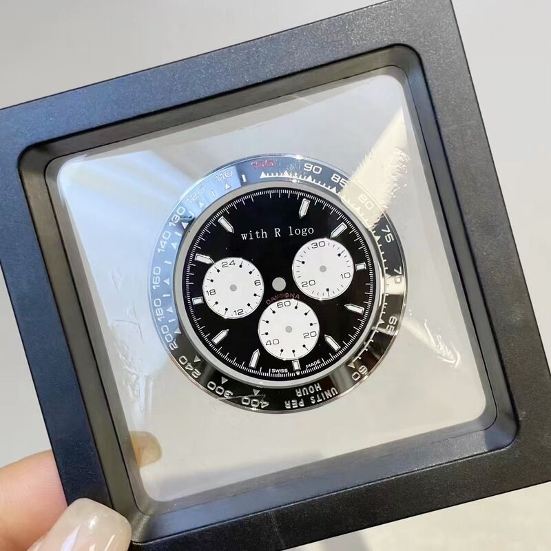 Top Watch Dial for Panda Day-tona 126500, Fit Dangdong 4130 4801 Movement, Aftermarket Watch Replacement