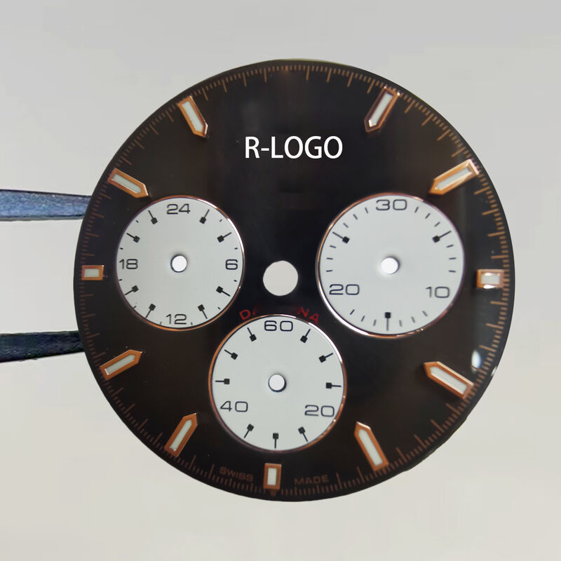 Top Watch Dial for Panda Day-tona 126500, Fit Dangdong 4130 4801 Movement, Aftermarket Watch Replacement