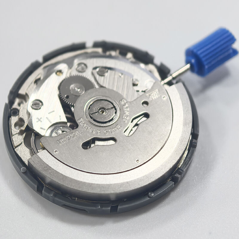 Japan Genuine NH35 Automatic Mechanical Movement RLX Font White Date Wheel  24 Jewels Mod Watch Replacement NH35A Date at 3:00