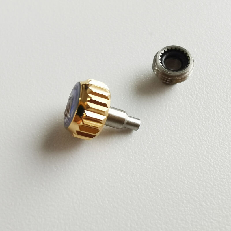 5.3mm Watch Crowns for RLX Ladies Watch 79174 68274 68273, Stainless Steel, Yellow Gold Watch Parts, Watch Accessories