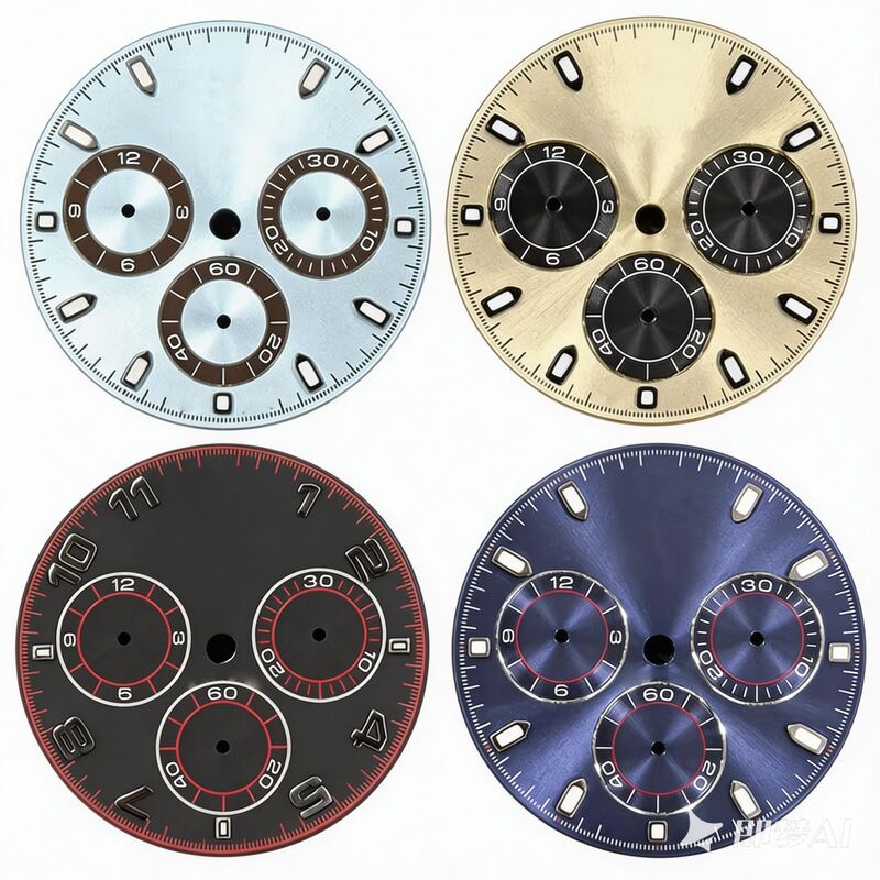 Watch Parts Made Dial for 4130 Movement 116508 116500 116518 116520 Blue Luminous