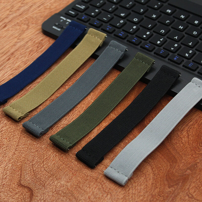 2024 New Striped Nylon Watch Band Elastic Solo Loop Band for MoonWatch Parechuite Watch Strap Quick Release 20MM 22MM