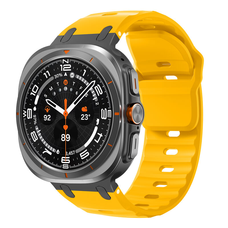 For Samsung Watch 7 Ultra 47  mm Silicone Rubber Watch Band Soft Sport Strap Classic Adjustable Luxury Watch Band