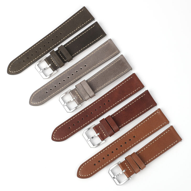 Quick Release Vintage Leather Watch Bands Genuine Watch Straps for Men Women Top Grain Leather Watch Strap Promotion
