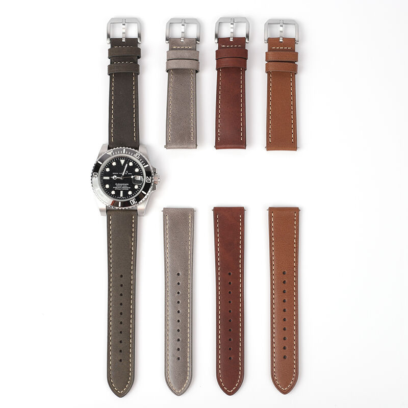 Quick Release Vintage Leather Watch Bands Genuine Watch Straps for Men Women Top Grain Leather Watch Strap Promotion