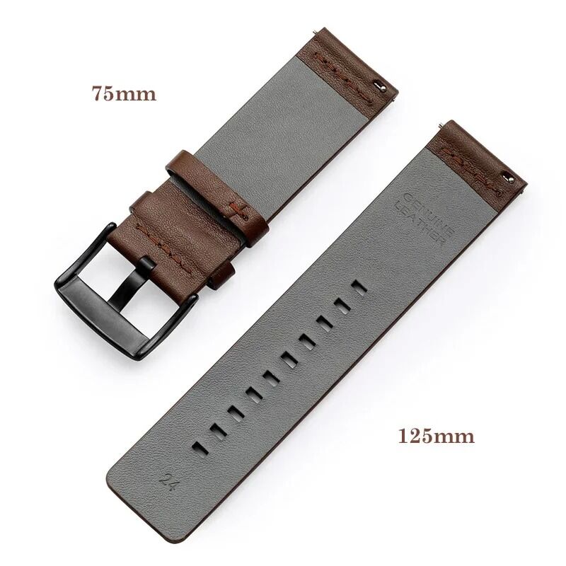 20mm 22mm Genuine Leather for Samsung Galaxy Watch 3 46mm 42mm Active 2 40 44 Gear S3 for Huawei Watch Correa Bracelet