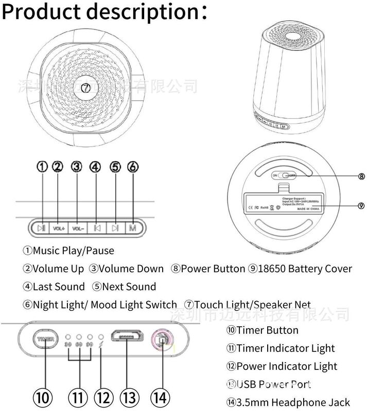 Phone APP Baby Sound Machine  for Baby Sleeping with Night Light Toddler Sleep Trainer with 34 Soothing Sounds White Noise