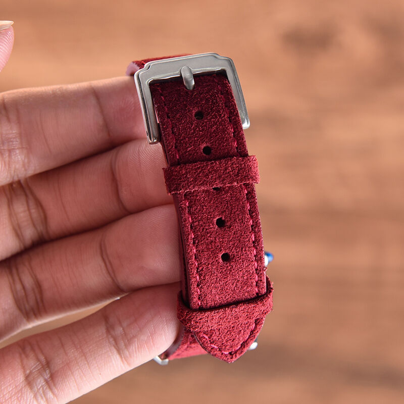 Handmade Stitches Watch Bands 18/19/20/22mm Suede Genuine Leather Watch Straps Vintage Watchband With Quick Release